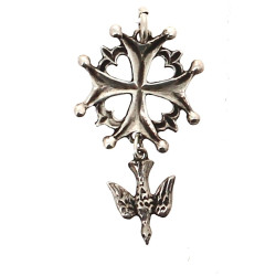 TOULHOAT - Pendentif croix hugenote en a