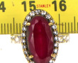 Bague en argent et vermeil sertie d'un r