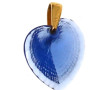 LALIQUE - Pendentif cœur en verre bleu, 