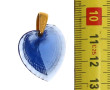 LALIQUE - Pendentif cœur en verre bleu, 