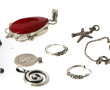 Petit porte-monnaie en argent et maille 