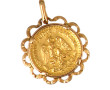Pièce de dos pesos montée en pendentif, 