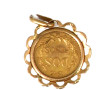 Pièce de dos pesos montée en pendentif, 