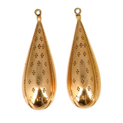 Paire d'éléments de bijoux (BO ?) en or 