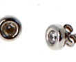 Paire de puces d'oreilles en or gris 375