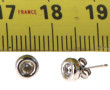 Paire de puces d'oreilles en or gris 375