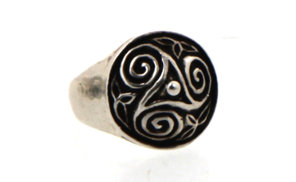 TOULHOAT - Bague jonc en argent à décor 