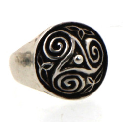 TOULHOAT - Bague jonc en argent à décor 