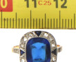 Bague ancienne deux ors, 18 cts, poinçon