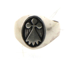 TOULHOAT - Bague style chevalière en arg