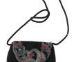 Sac de soirée perlé noir, rouge et argen