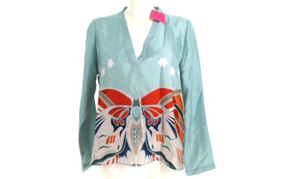 FRANCO FERRARI - Blouse femme en soie bl