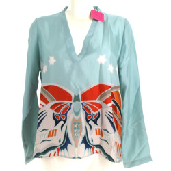 FRANCO FERRARI - Blouse femme en soie bl