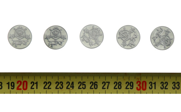 HERMES Paris - 5 boutons pour veste ou c