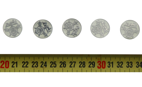 HERMES Paris - 5 boutons pour veste ou c