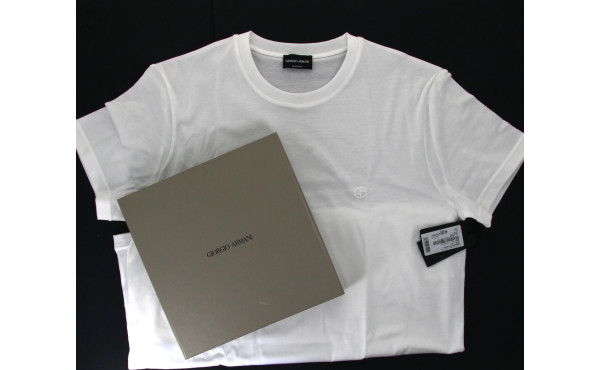 GIORGIO ARMANI - Tee-shirt blanc homme, 
