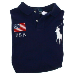 RALPH LAUREN - Polo mixte bleu marine, d
