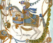 HERMES Paris - Carré vintage en soie mod