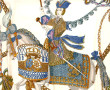 HERMES Paris - Carré vintage en soie mod