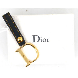 CHRISTIAN DIOR - Porte-clé "D" en cuir n
