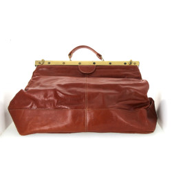 SALAMANDER - Sac de voyage en cuir fauve
