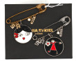 SONIA RYKIEL - Deux broches fantaisie en