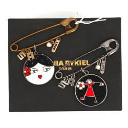 SONIA RYKIEL - Deux broches fantaisie en