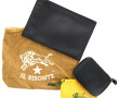 IL BISONTE - Pochette en cuir noir, avec