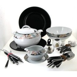 Service de table en porcelaine blanche, 