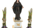 Vierge XIXème en porcelaine blanche, pol