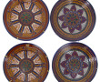 HB QUIMPER - 4 assiettes à décor perlé e