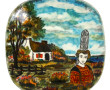 YOUEN - assiette décor d'une bigoudene p
