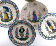 HR QUIMPER - 4 assiettes à bords contour