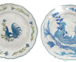 YOUEN - 2 assiettes décor de coq