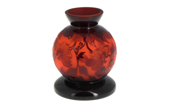 GALLE TIP - Petit vase boule, base circu