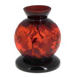 GALLE TIP - Petit vase boule, base circu