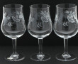 6 verres à dégustation gravés de pampres