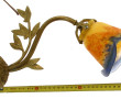Applique en laiton avec corolle en verre