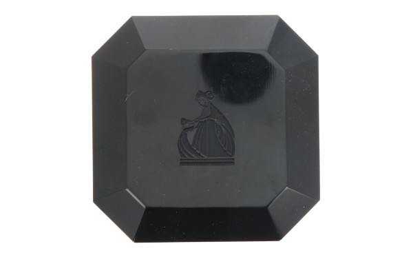 LANVIN - Plaque en verre noir griffé du 