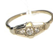 Bague ancienne en or gris 18 cts, poinço