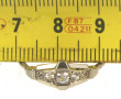 Bague ancienne en or gris 18 cts, poinço