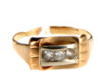 Bague ancienne en or jaune 18 cts sertie