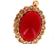 BO isolée en or 18 cts et petit rubis, p