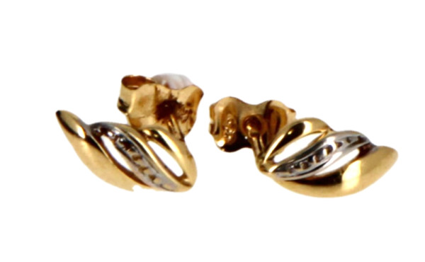 Paire de BO en or jaune 18 cts, poinçon 