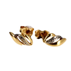 Paire de BO en or jaune 18 cts, poinçon 