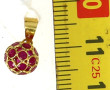 Pendentif boule en or jaune 750ème serti