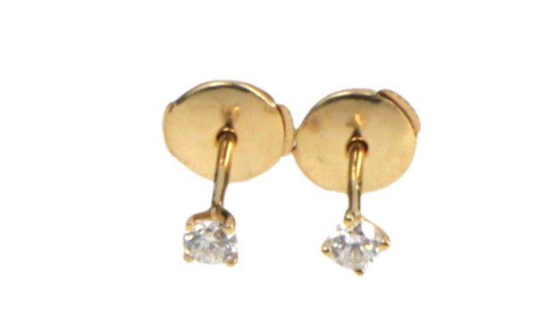 Paire de puces d'oreilles diamant (0,20 