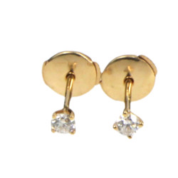 Paire de puces d'oreilles diamant (0,20 