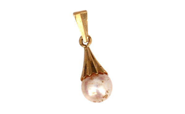 Pendentif perle de culture, monture en o