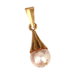 Pendentif perle de culture, monture en o